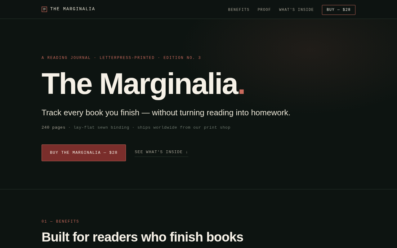 Screenshot of marginalia-journal.shop/index.html