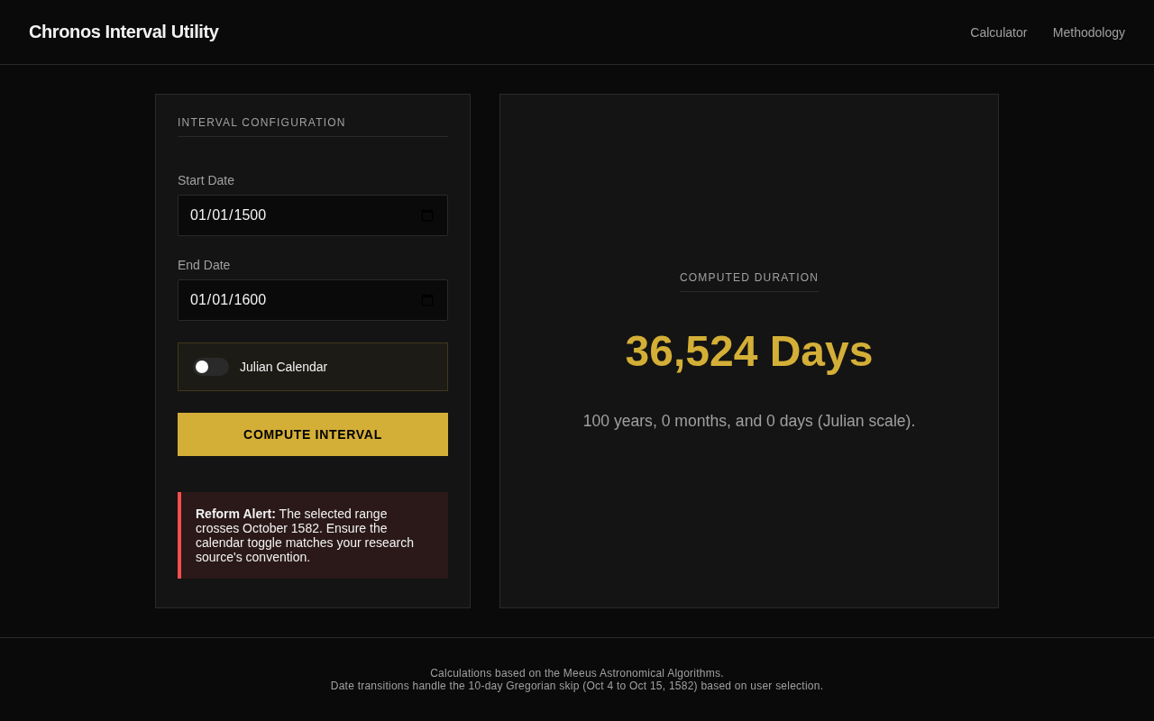 Screenshot of chronos-calc/interval-tool.html