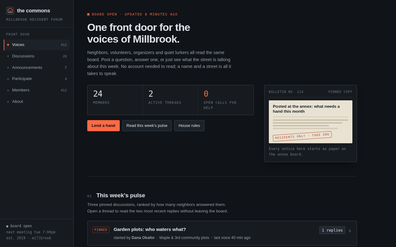 Screenshot of thecommons.place/the-commons.html