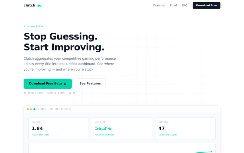 Screenshot of clutch.gg/index.html