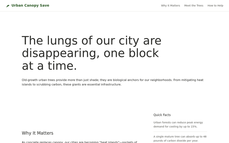 Screenshot of save-the-urban-canopy/city-trees-matter.html