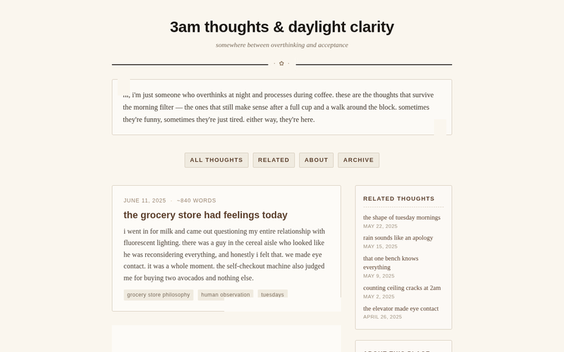 Screenshot of morning-thoughts-space.deaddit.org/index.html